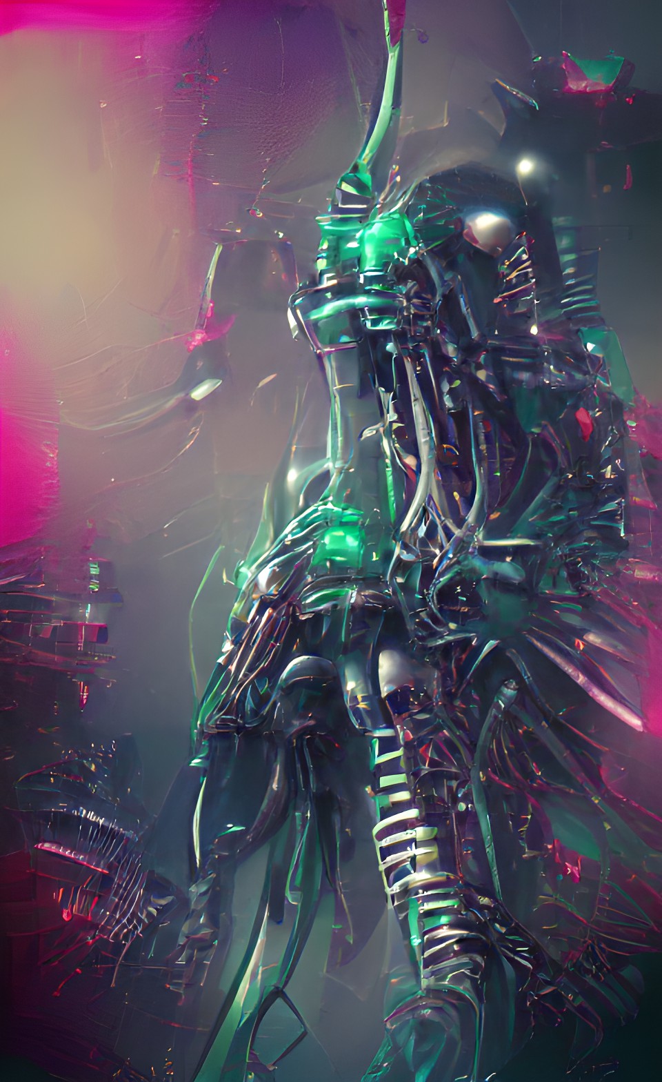 Omicron Mark I - illustration computer corona omikron virus spike metal hd+green transformer +black giger bg hd preview