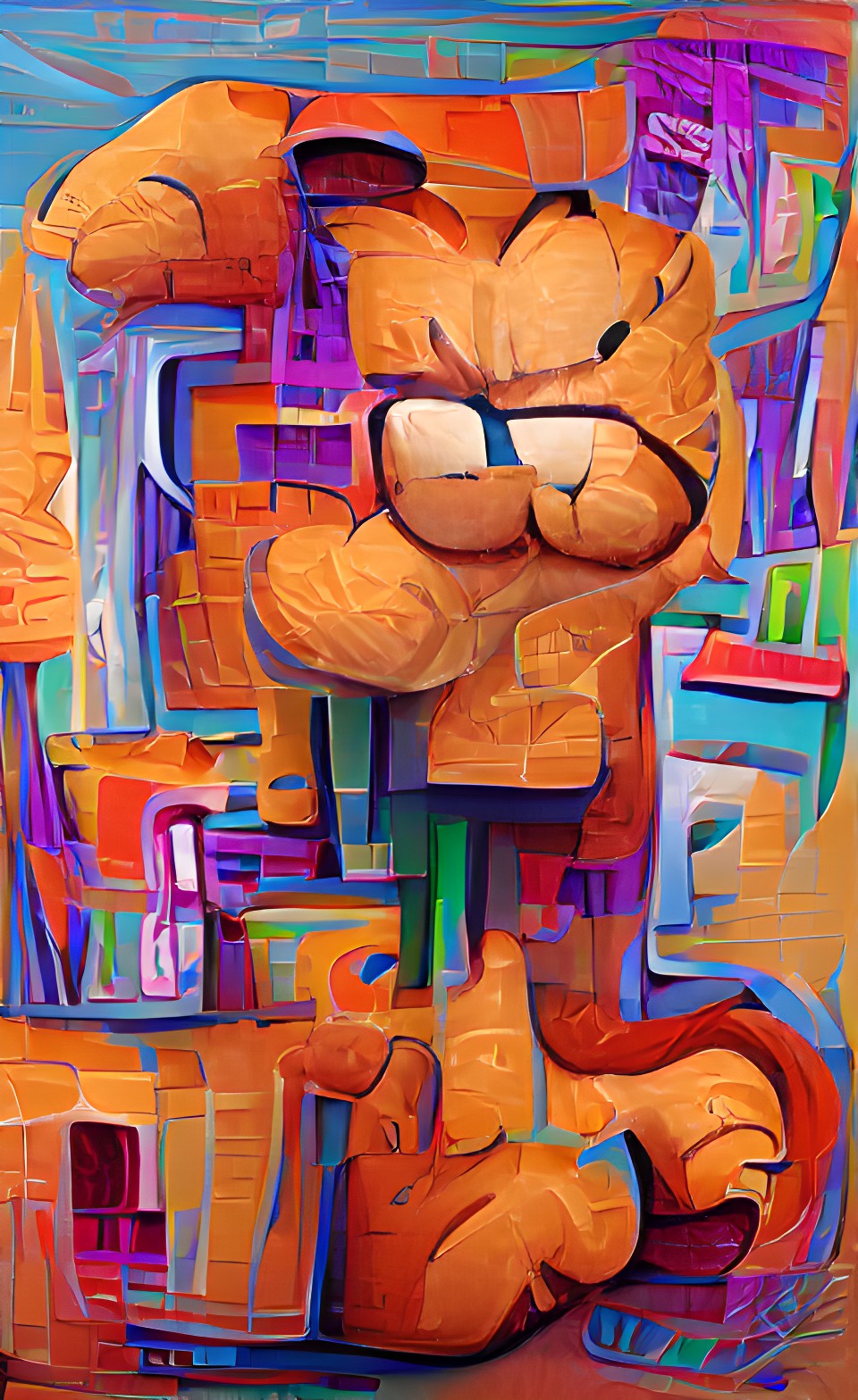 Cubist Garfield - cubist garfield preview