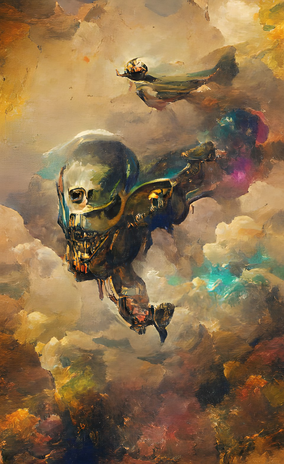 Zombie Endgame - zombie skull flying though the universe preview