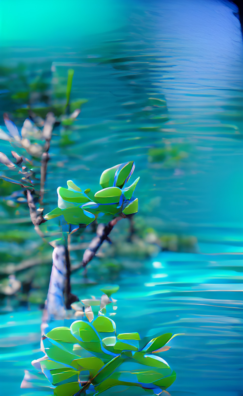 cyan and green in nature preview