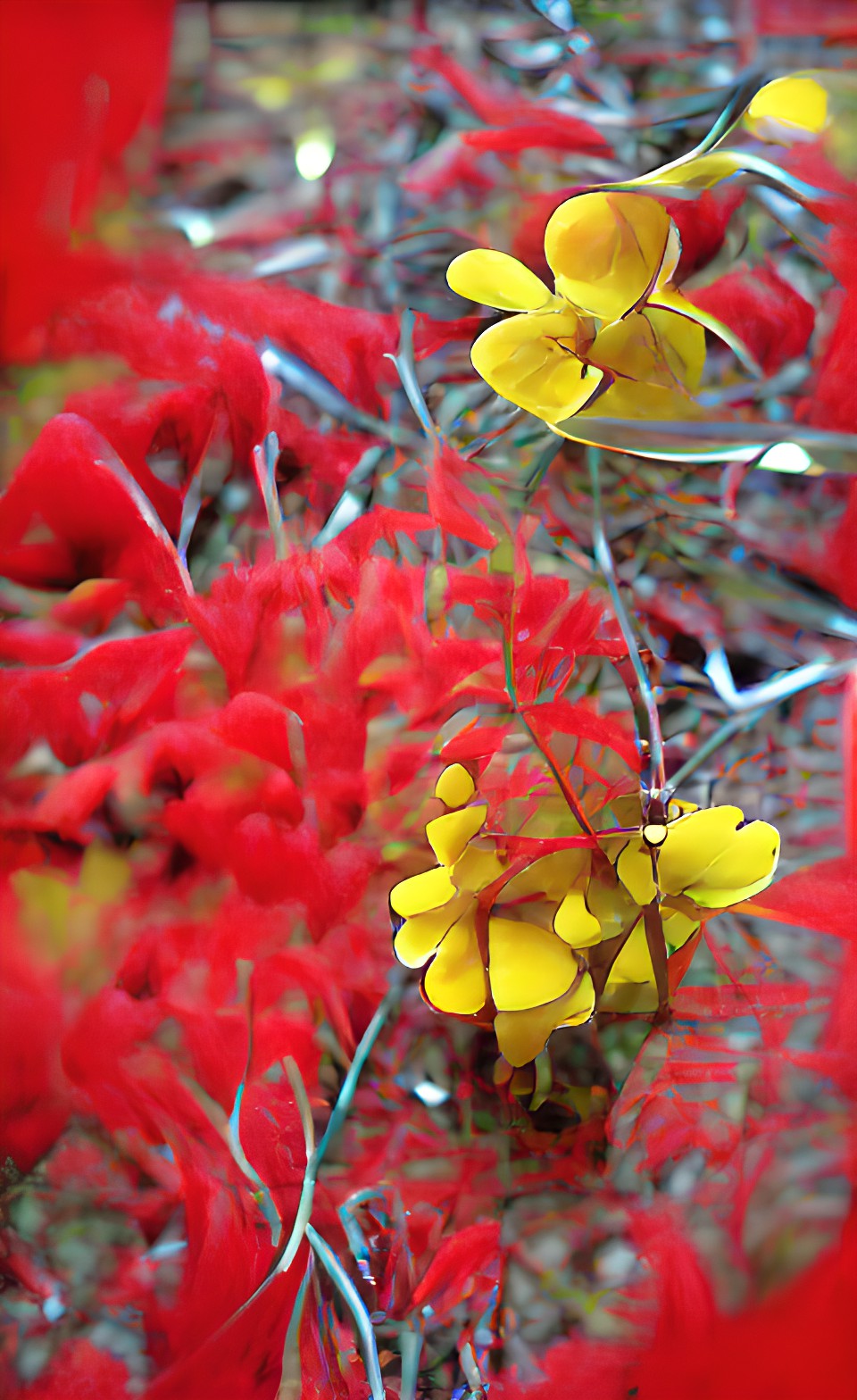 yellow and red in nature preview