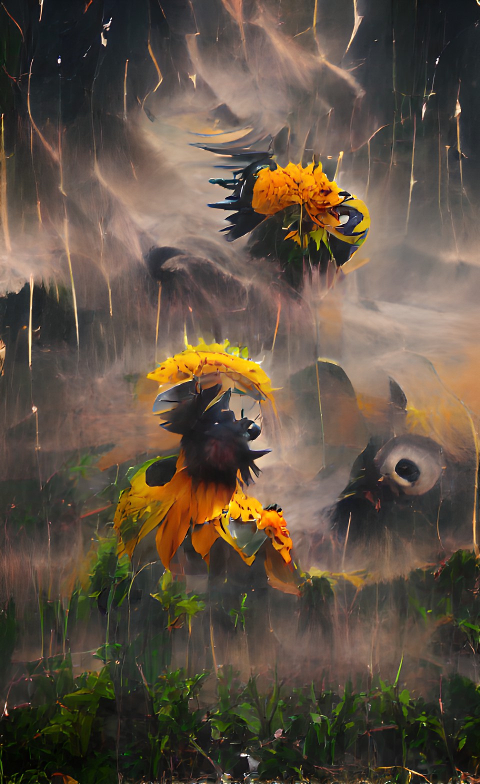 sunflowers in a storm preview