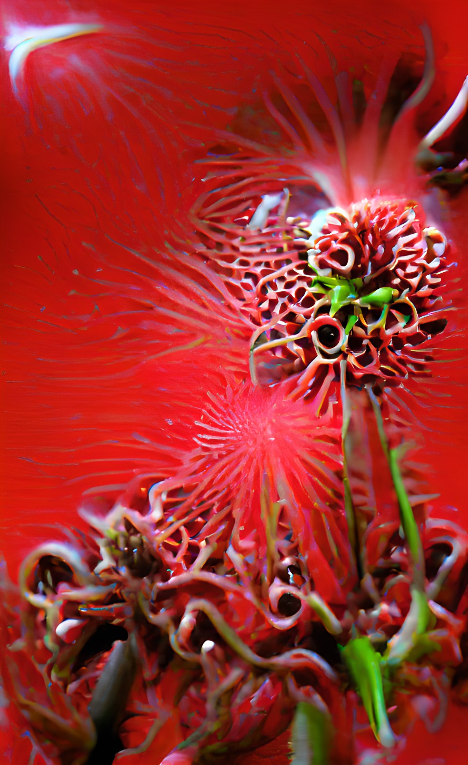 alien flower in red preview