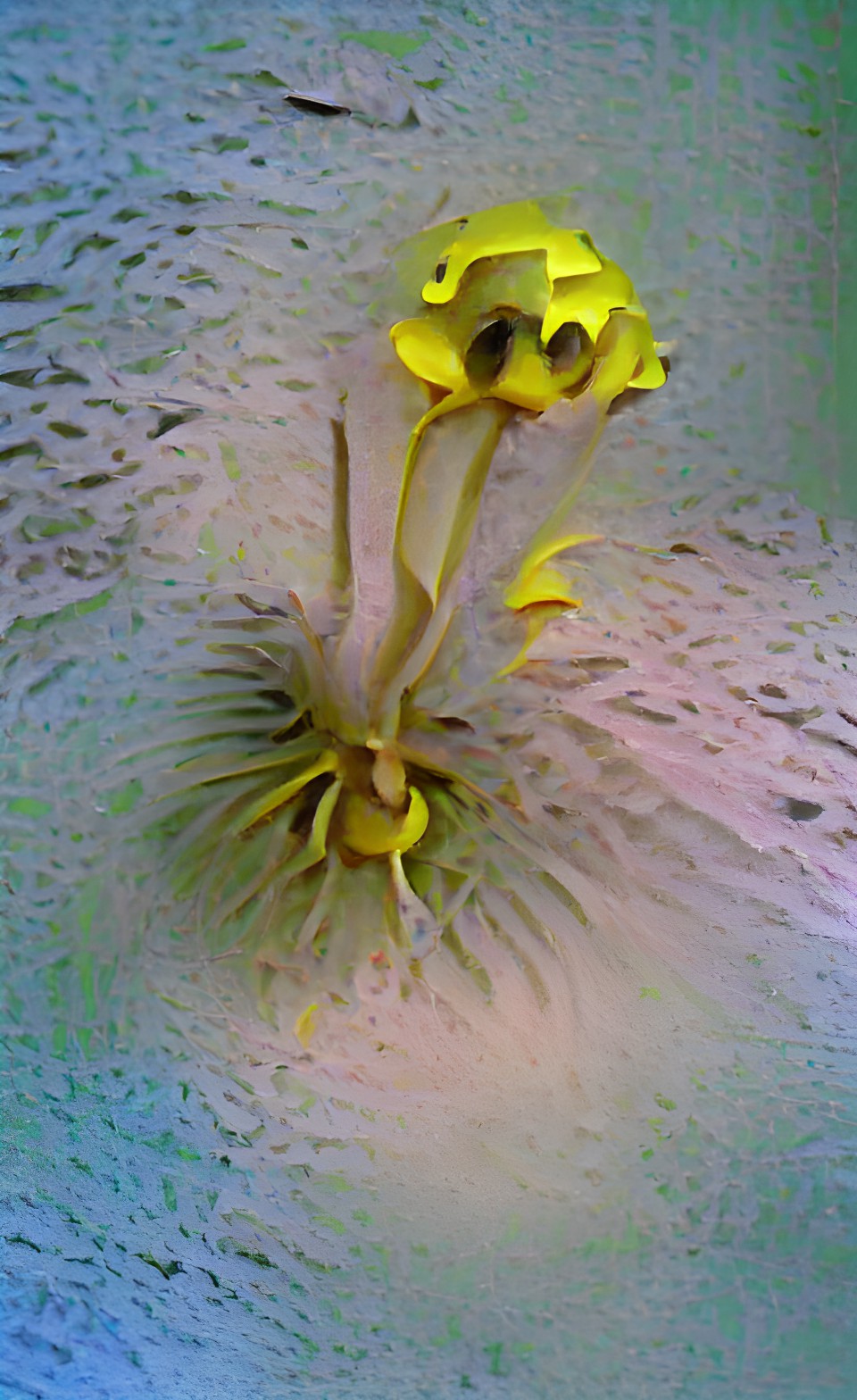 alien flower in yellow preview