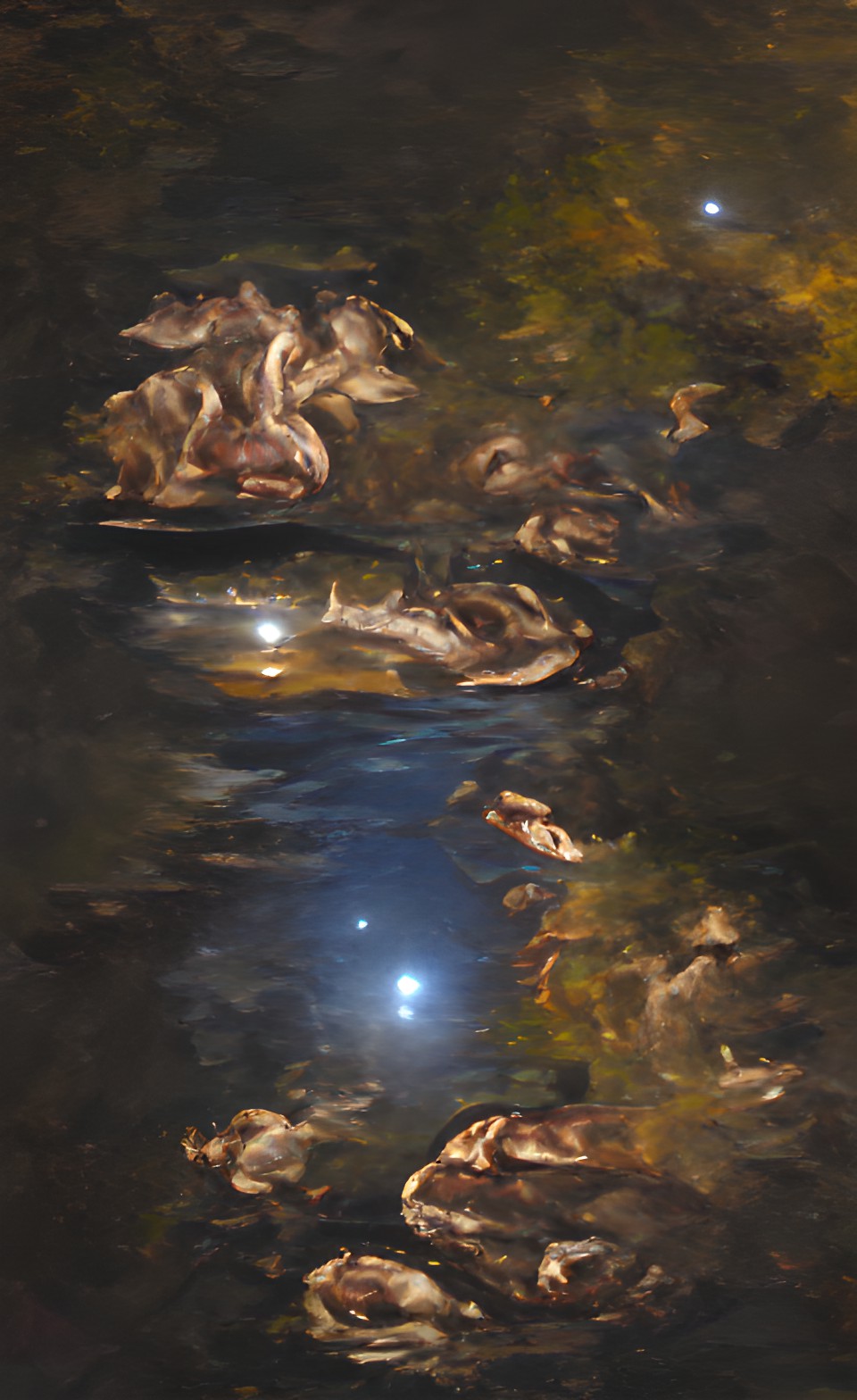 Renaissance - wide angle | galaxies and stars reflected in a river in tuscany, dark night | 500px 20mp 16k hd preview