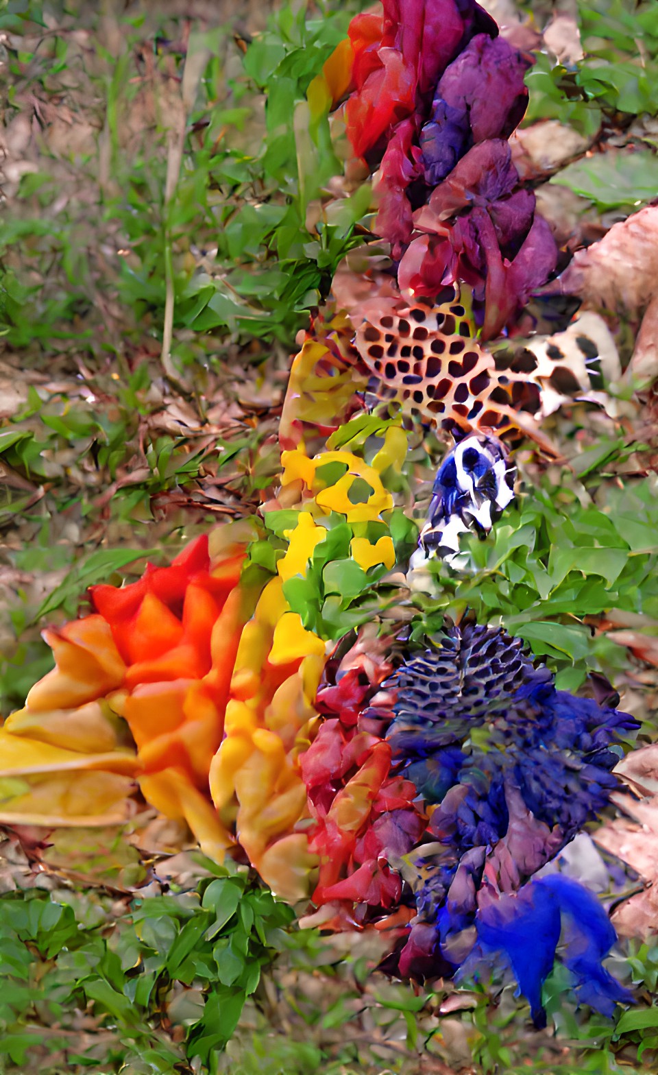 roygbiv color wheel of patterns and colors form nature and living things preview