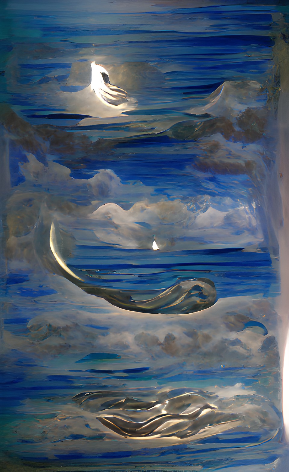 the moon, the creation of sky and sea, silver preview