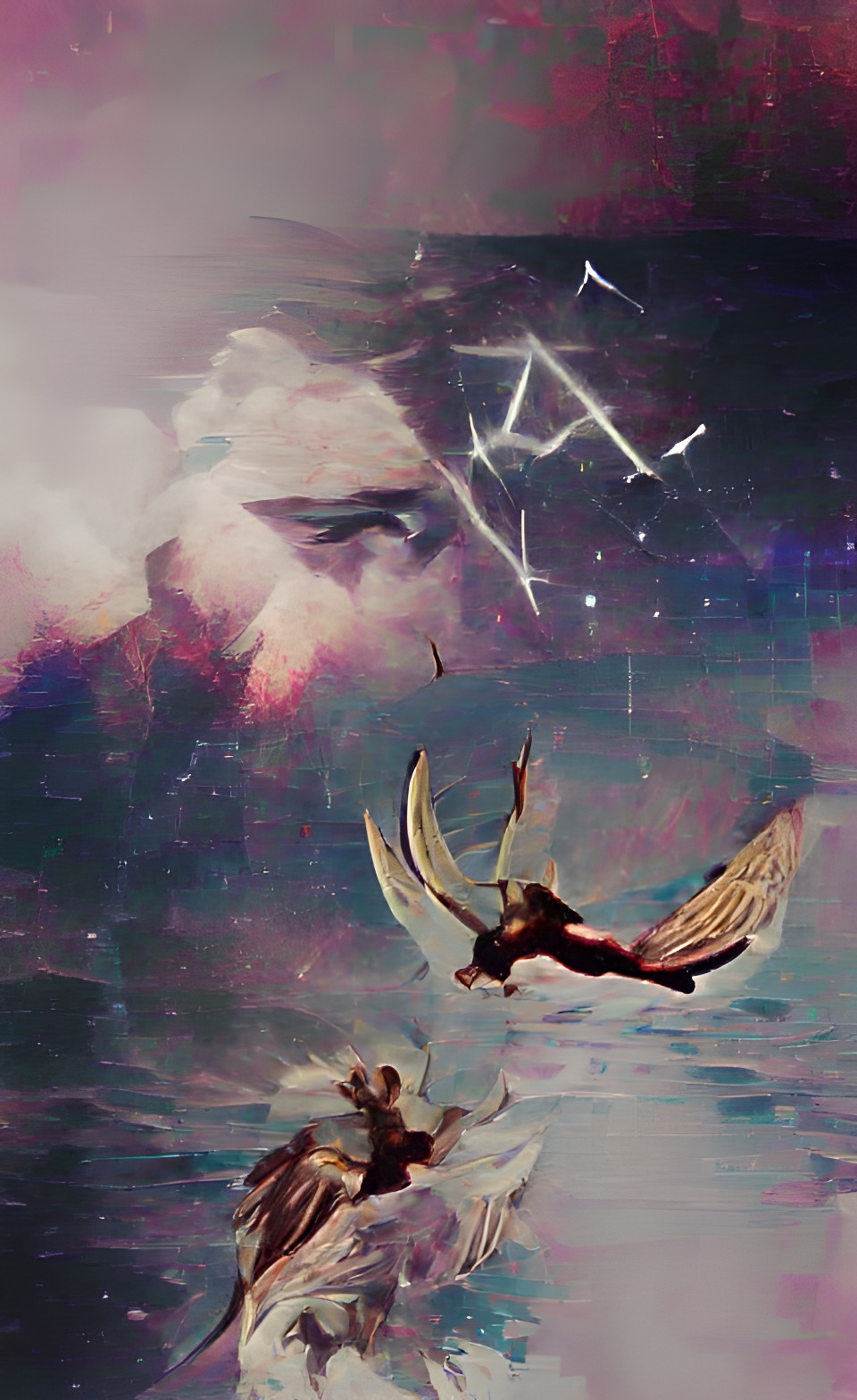 icarus falling, satan falling, stars falling, silver coins falling, odin falling preview