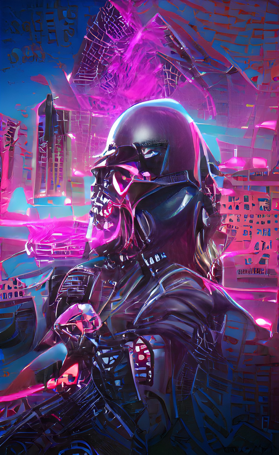 Death Vader - sparsan synthwave psychic war dark ultra-black preview