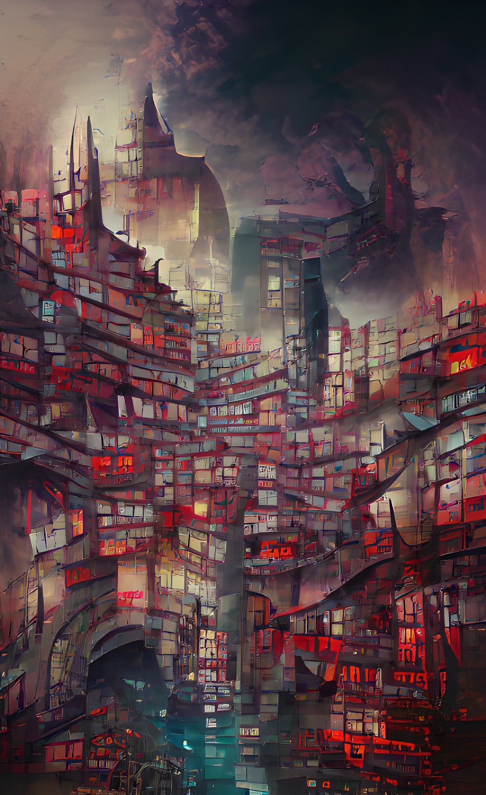 decaying labyrinthine city preview