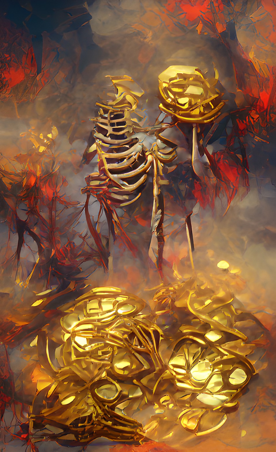 withered looming skeleton fire blood gold coins preview