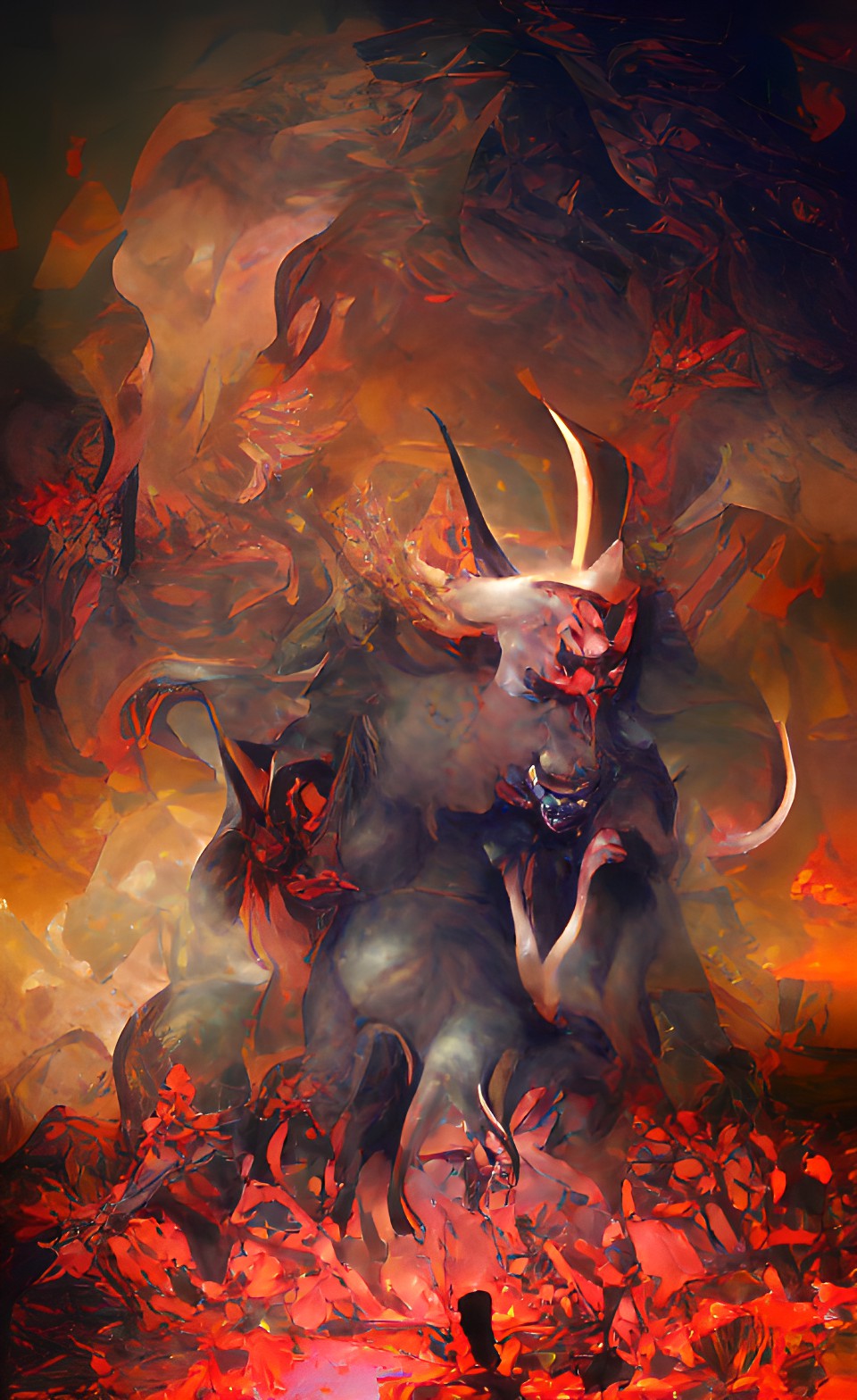 horned demon in hell preview