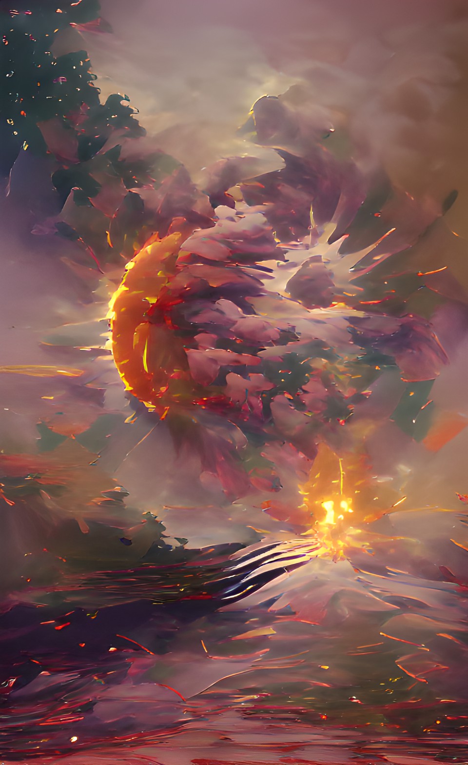 exploding sun, raining, lightning preview