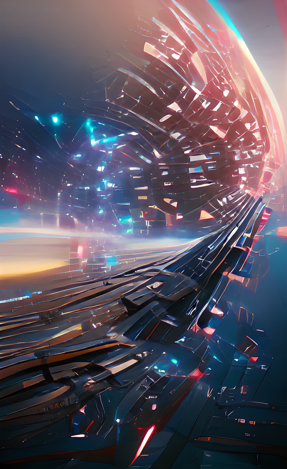 Space jump - hyperspace light speed space travel | trending on artstation, cinema4d hd preview