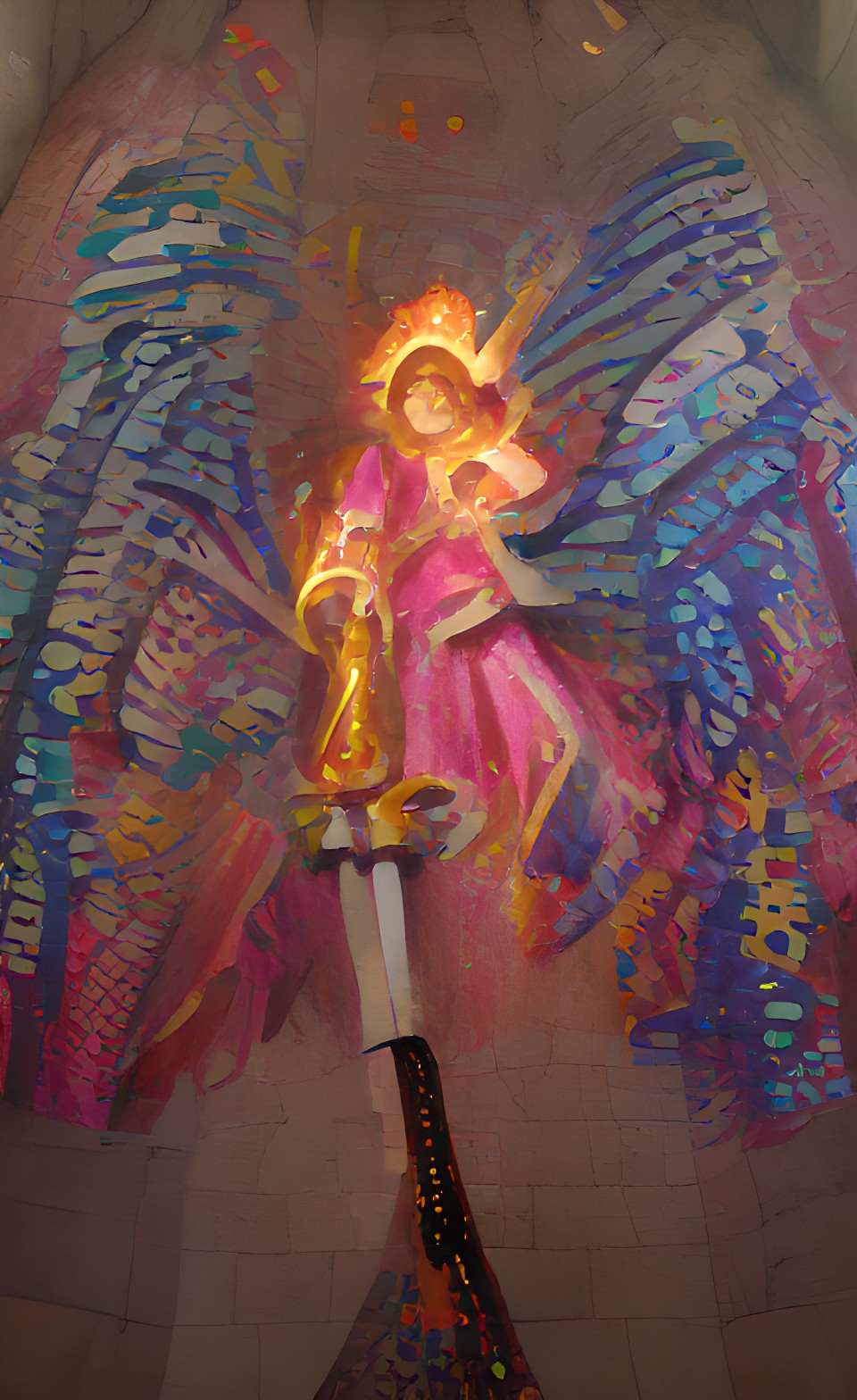 angel with flaming sword preview