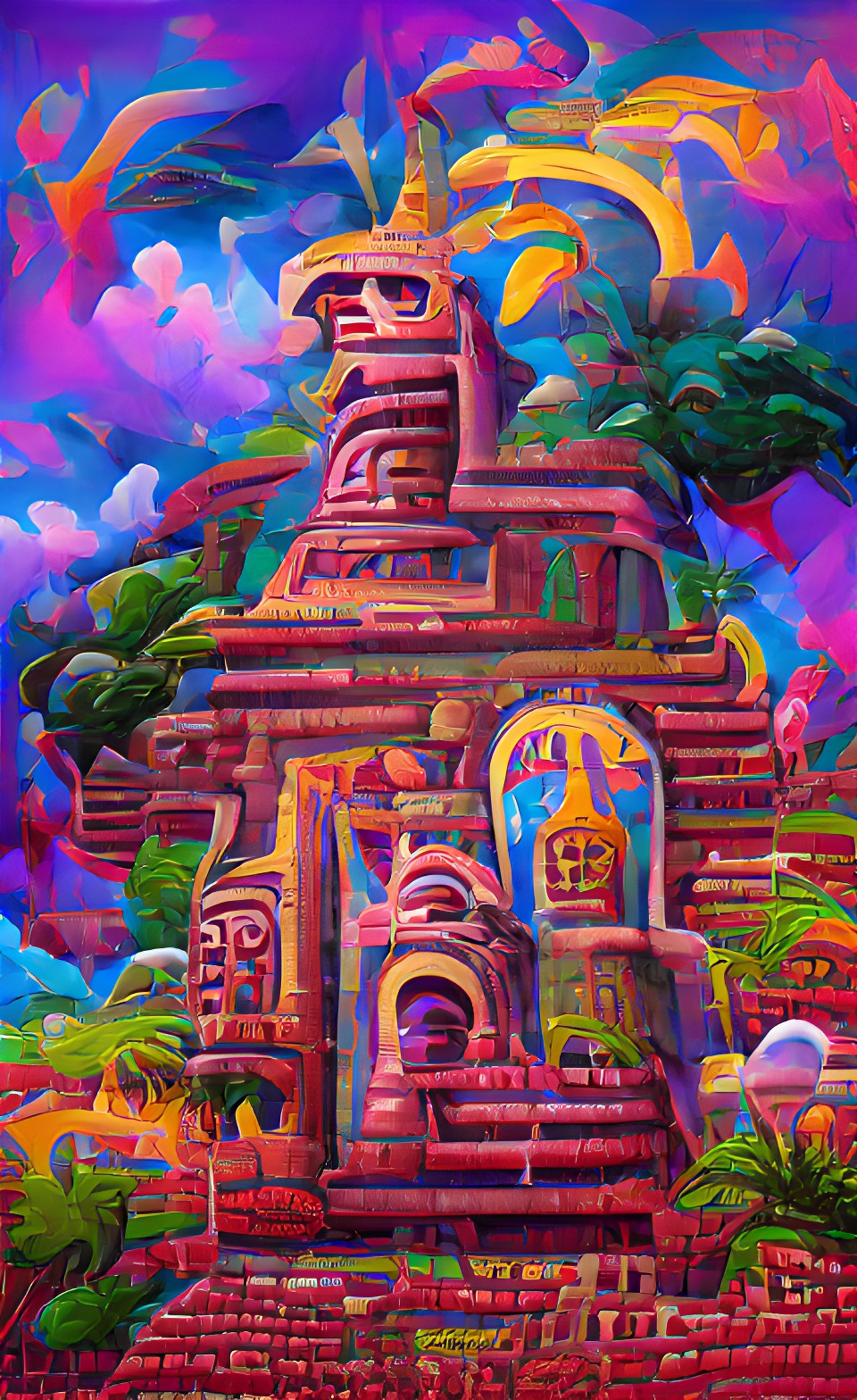 temple of the sun, nicaraguan folk art | 8k hd preview