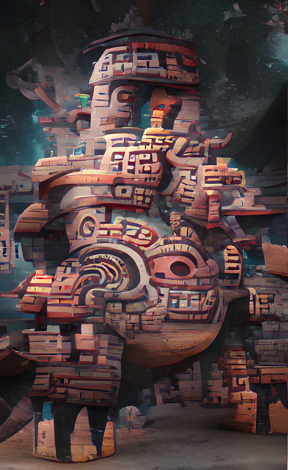 aztec art, stylized￼ | trending on artstation, cinema4d hd preview