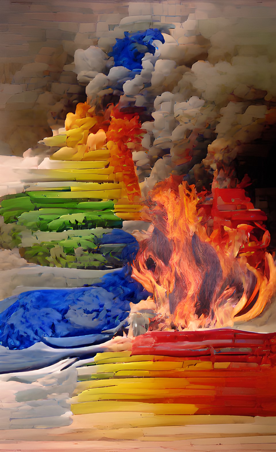 fire, air, water, earth, the four elements, the color wheel, roygbiv preview