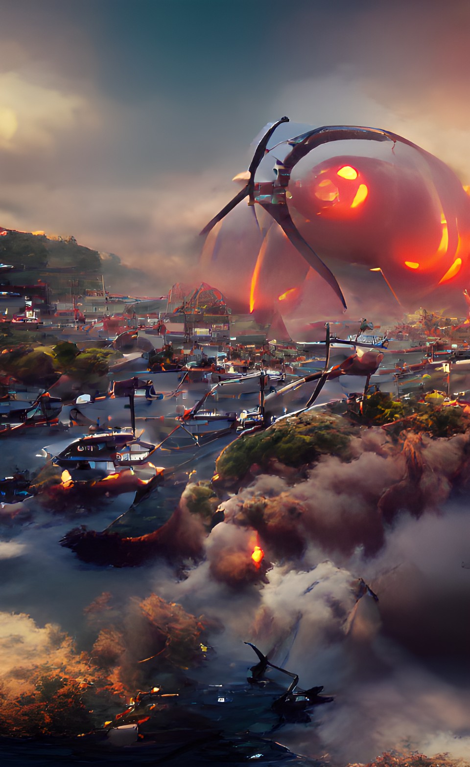 war of the worlds, sundown￼ | artstation, cinema4d hd preview