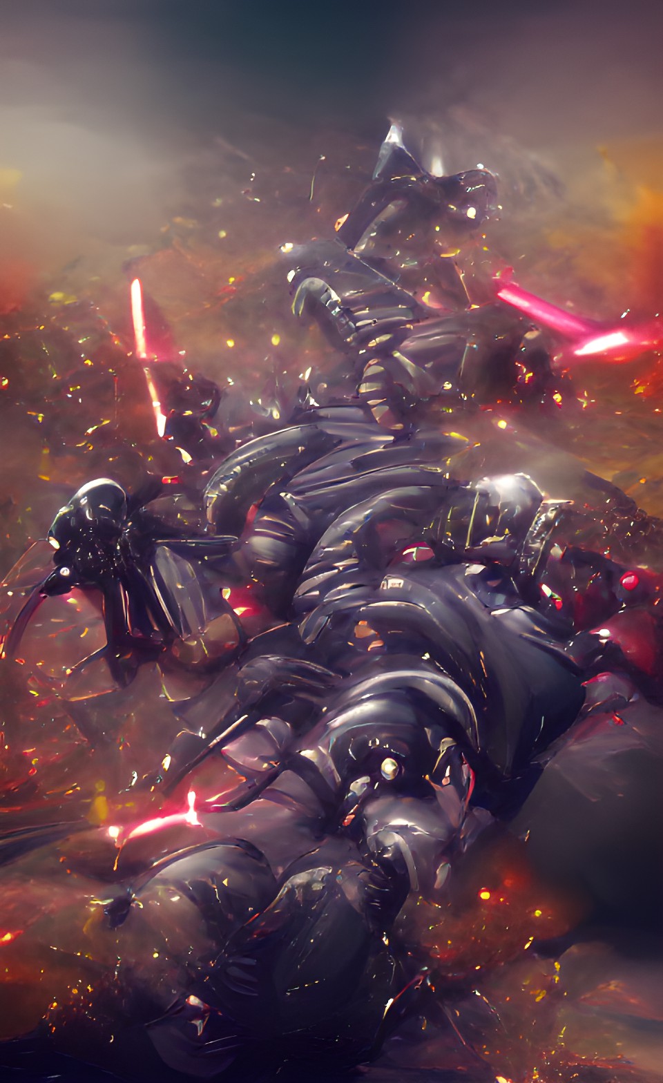 dark darth vader ￼centipede deep space | artstation hd preview