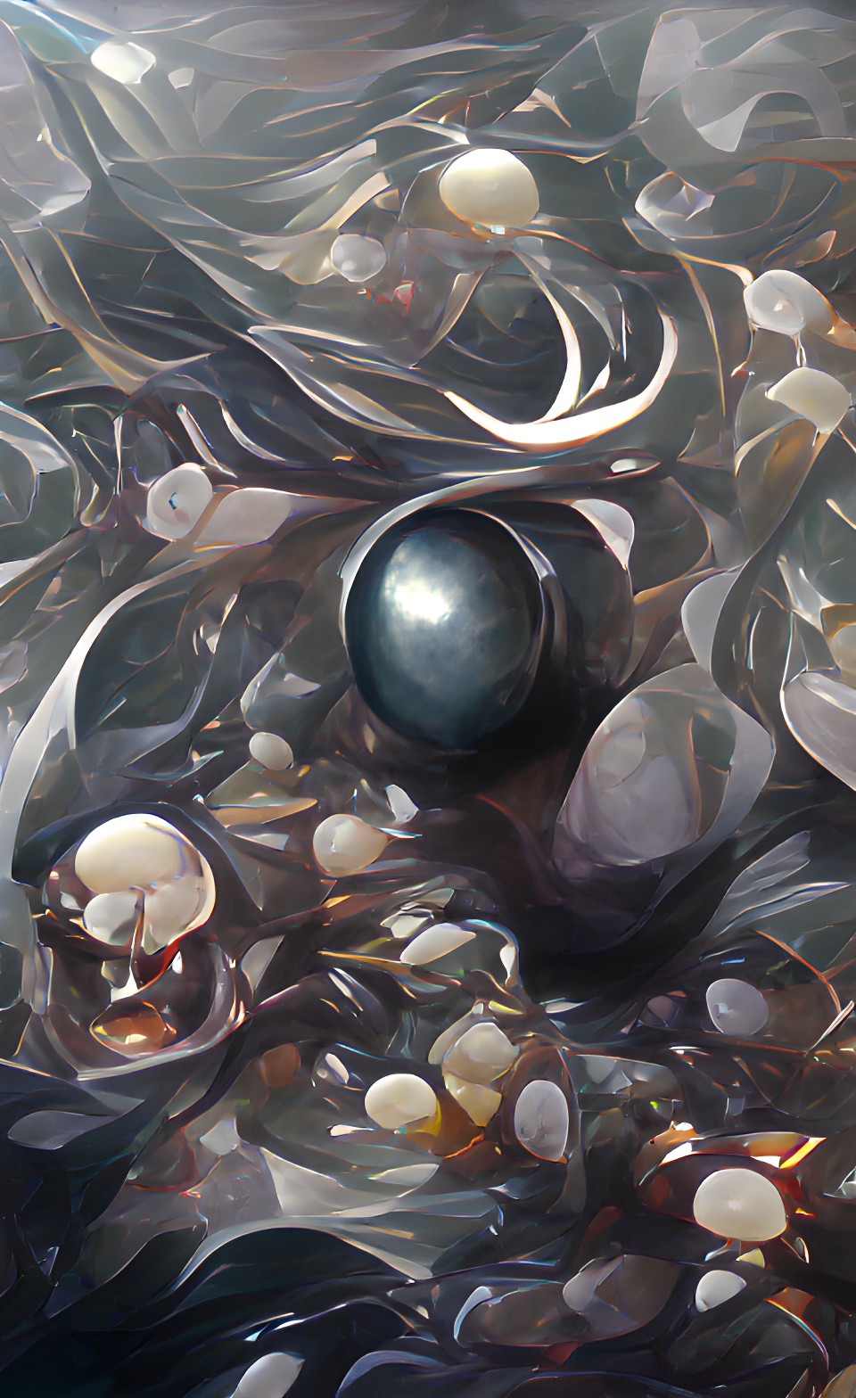 polished marbles and black pearls preview