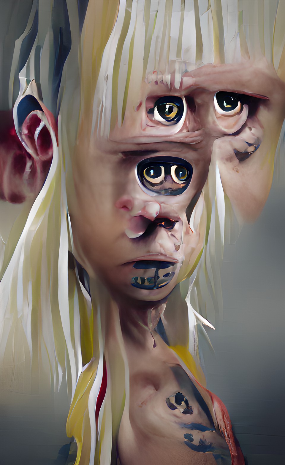 portrait, die antwoord, freaky black eyeballs, white skin | all the details hd preview