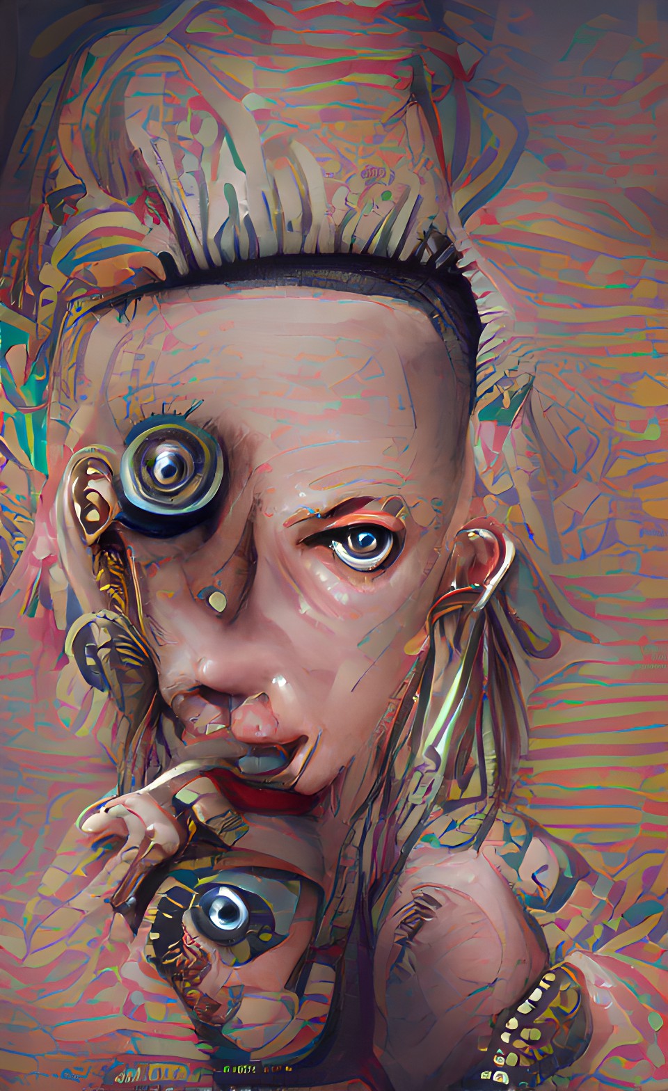 portrait, die antwoord, freaky black eyeballs, white skin | all the details hd preview