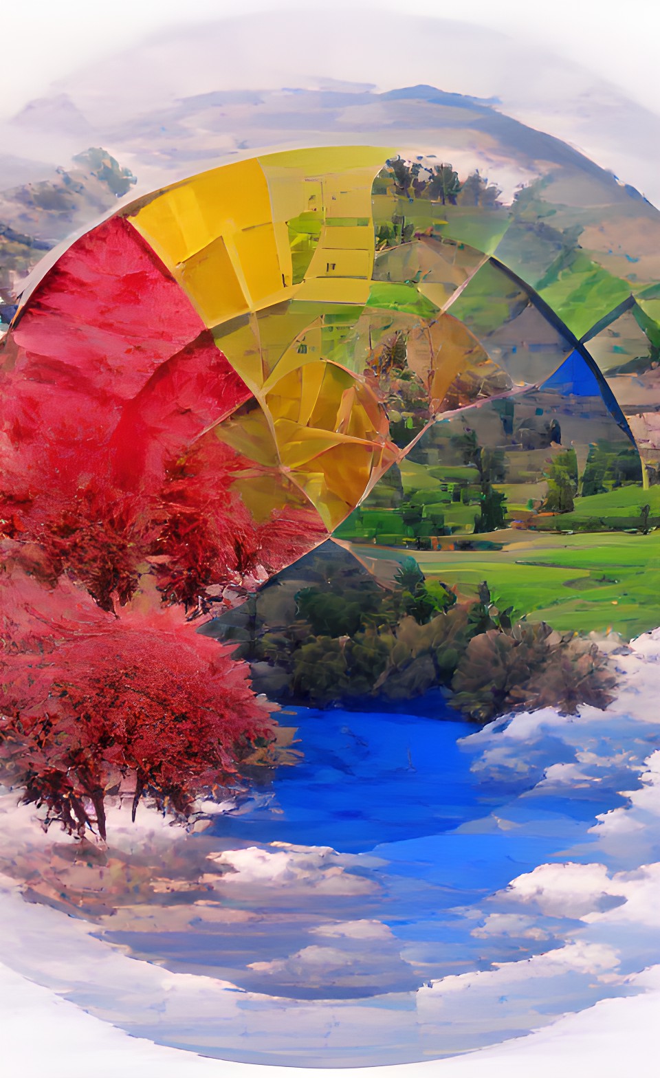 color wheel in nature landscape preview