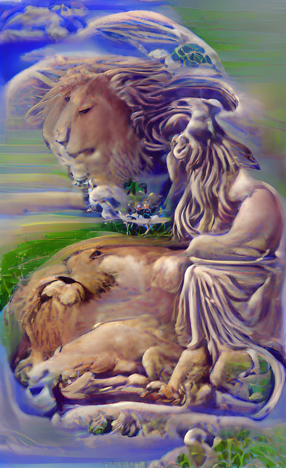 heaven, eternal rest, perfect land, plants and animals in peace, lion and lamb, saturn lead preview