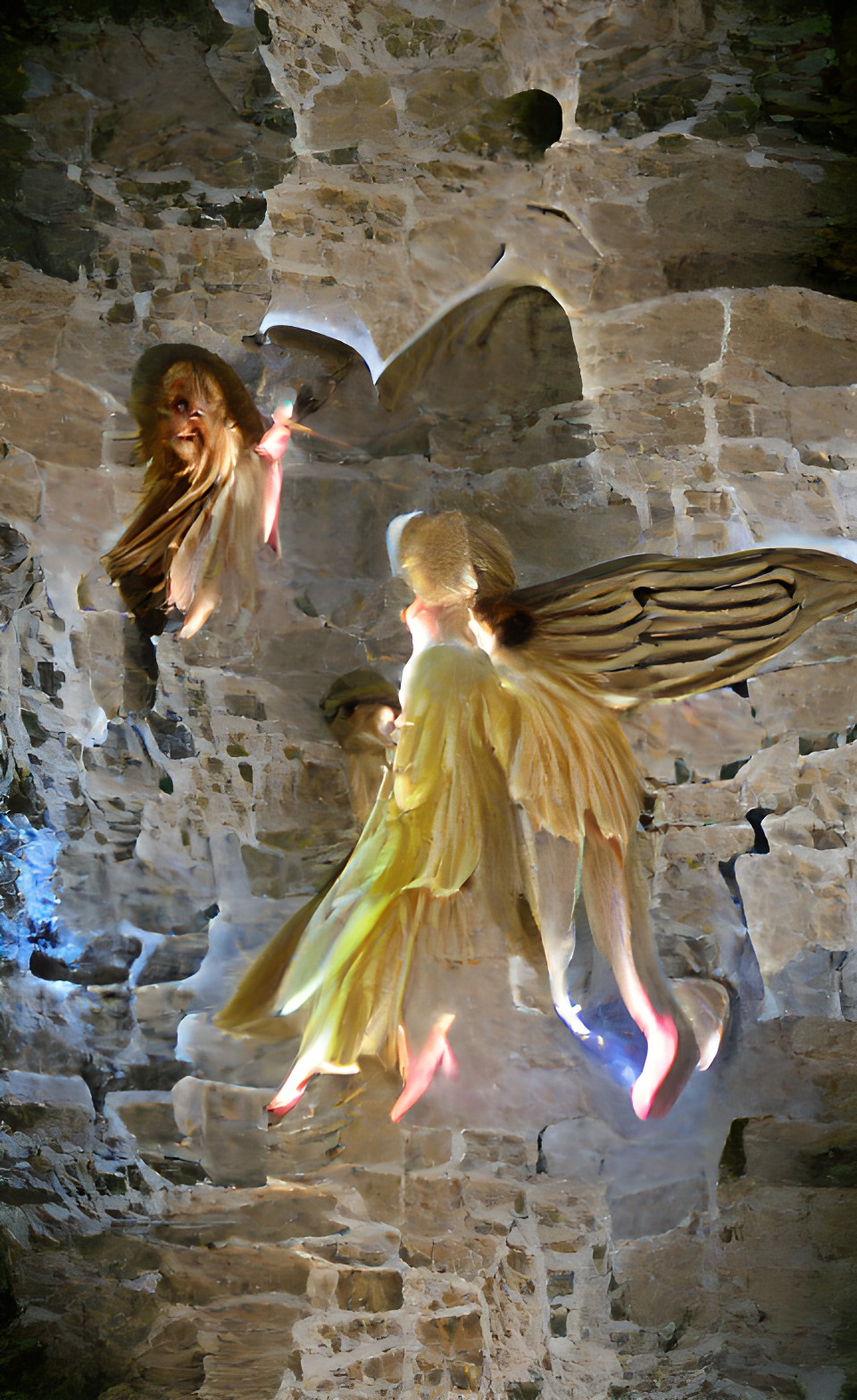 in the castle, an angel and faeries were flying around preview