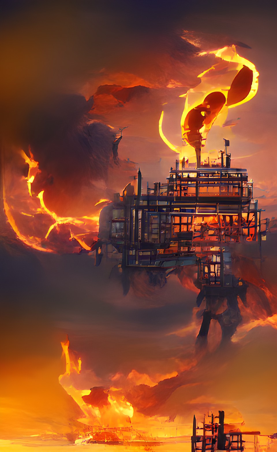 giant flaming demon nuclear lab preview