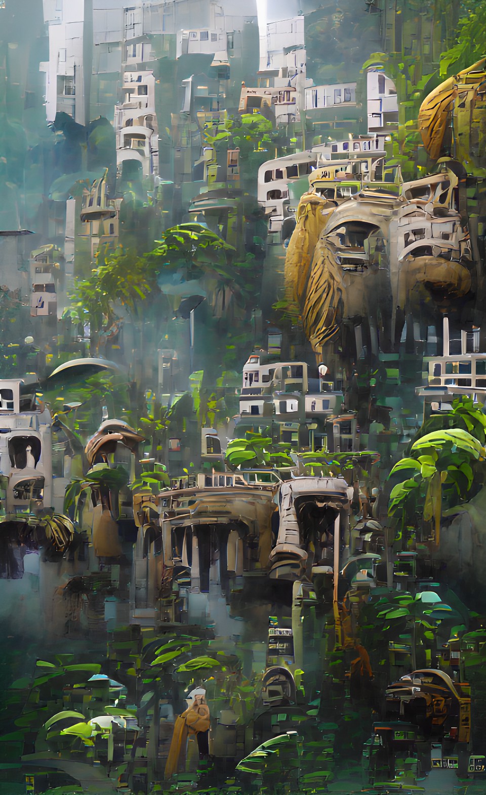 ancient jungle city and creature preview