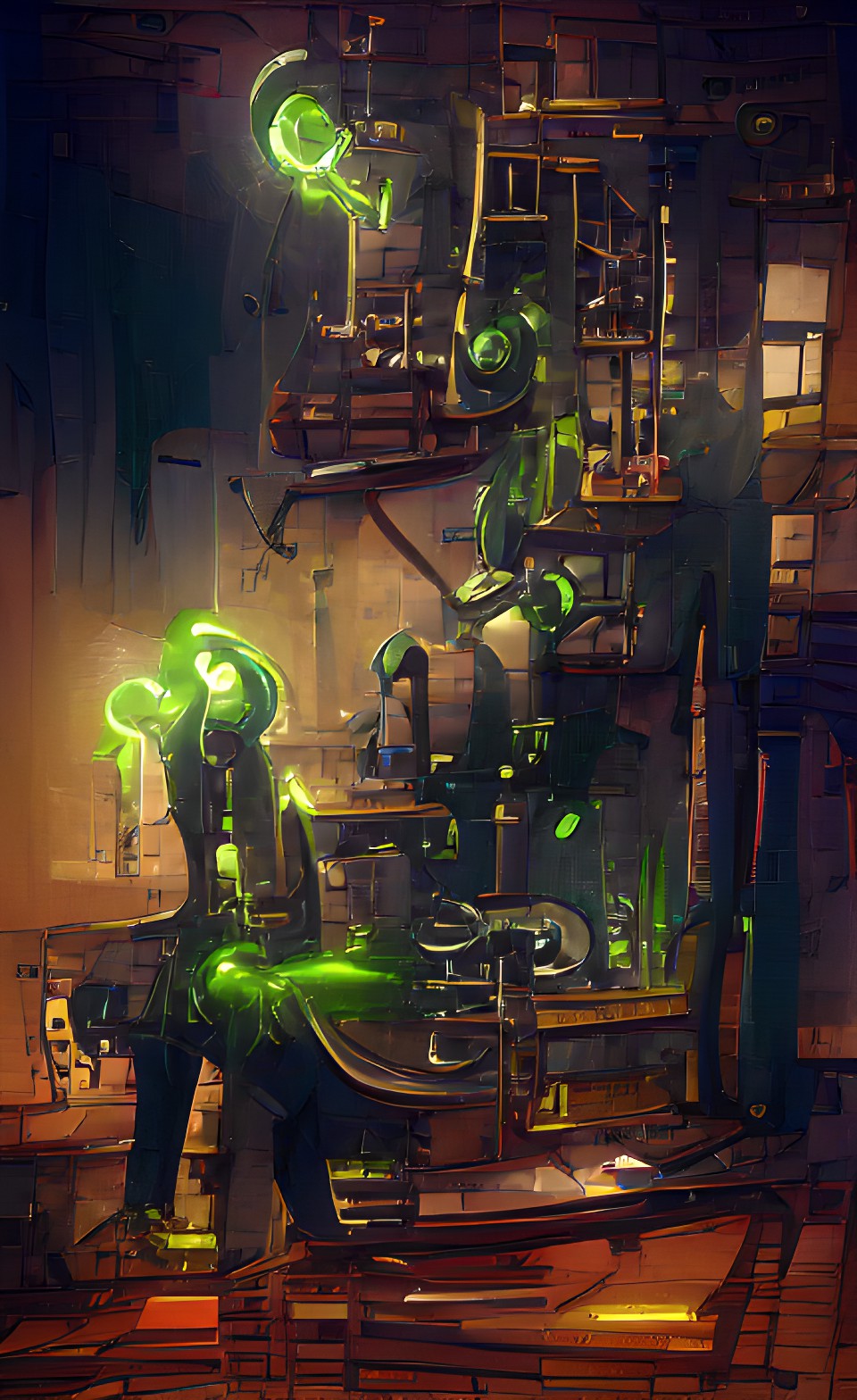 Research and develop - the glowing green toxic lab preview