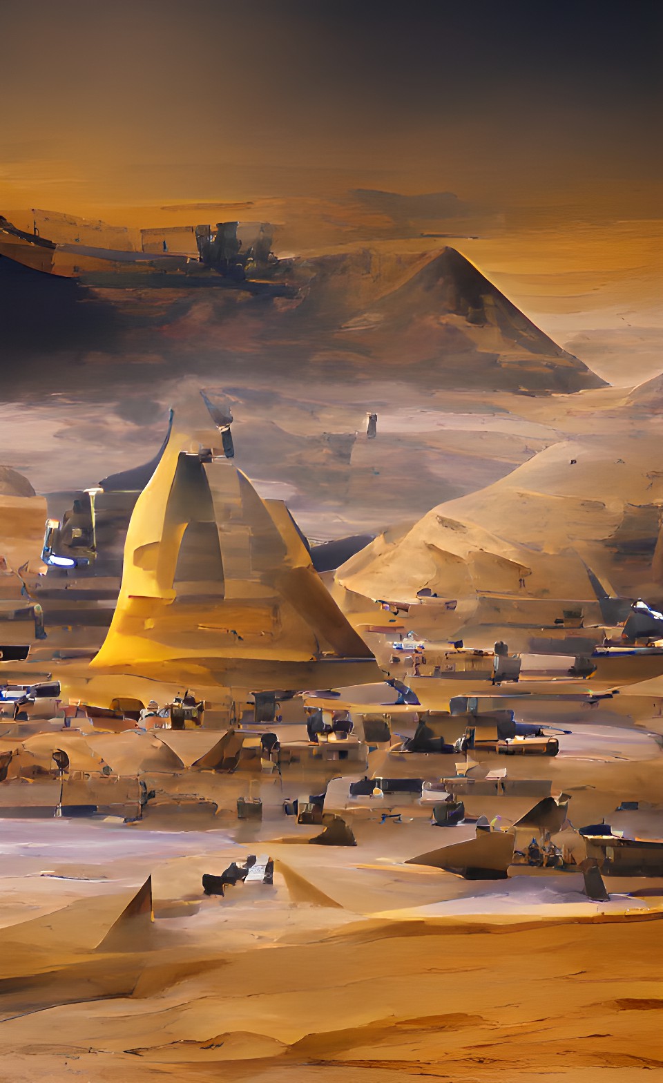 egyptian pyramids in desert preview