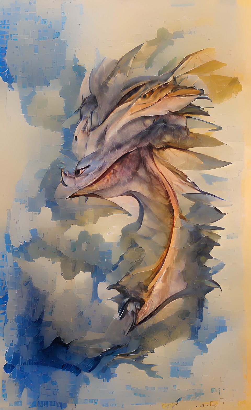 simple dragon sketch preview