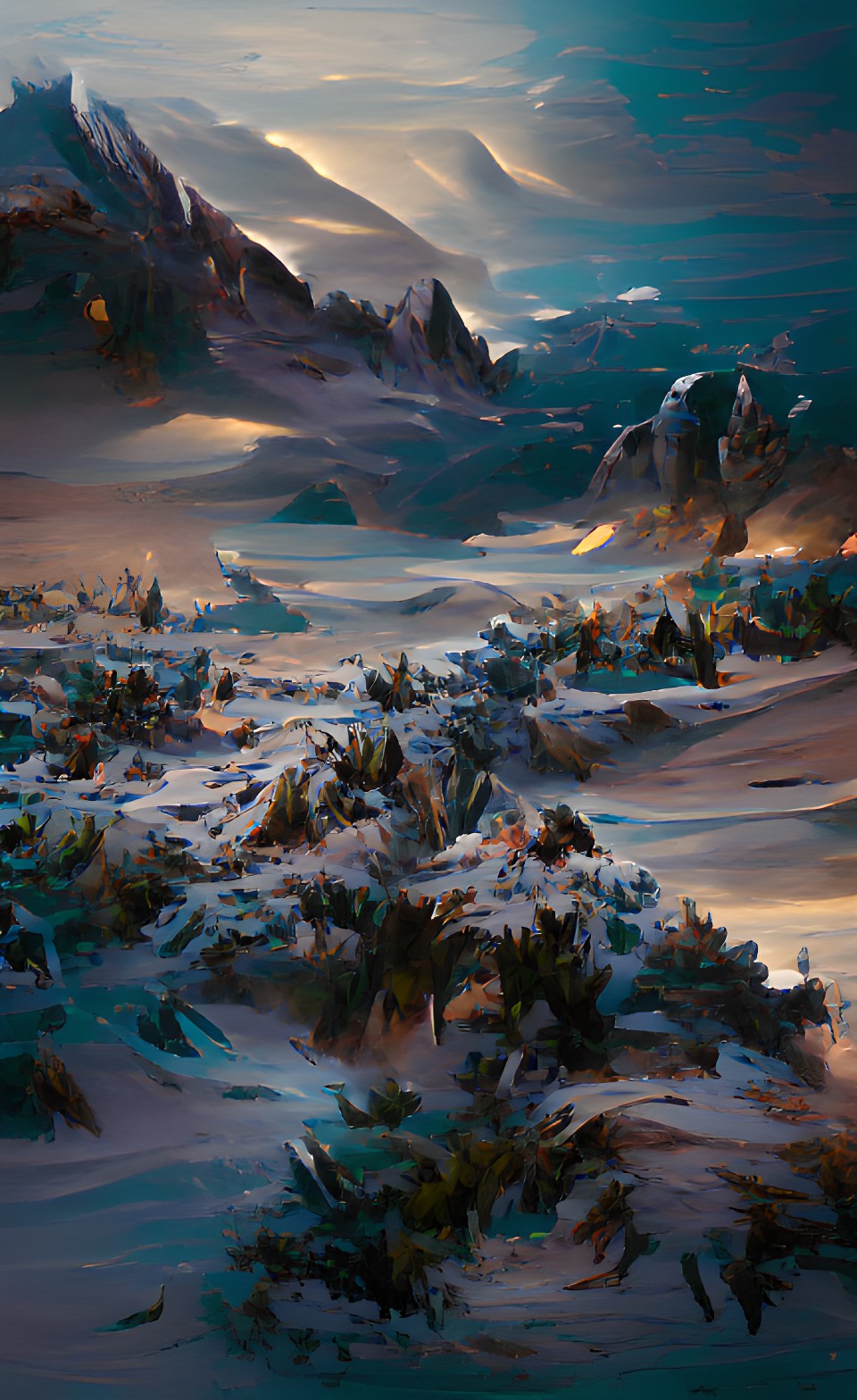 forest of night desert of day mountains of snow seas of water preview