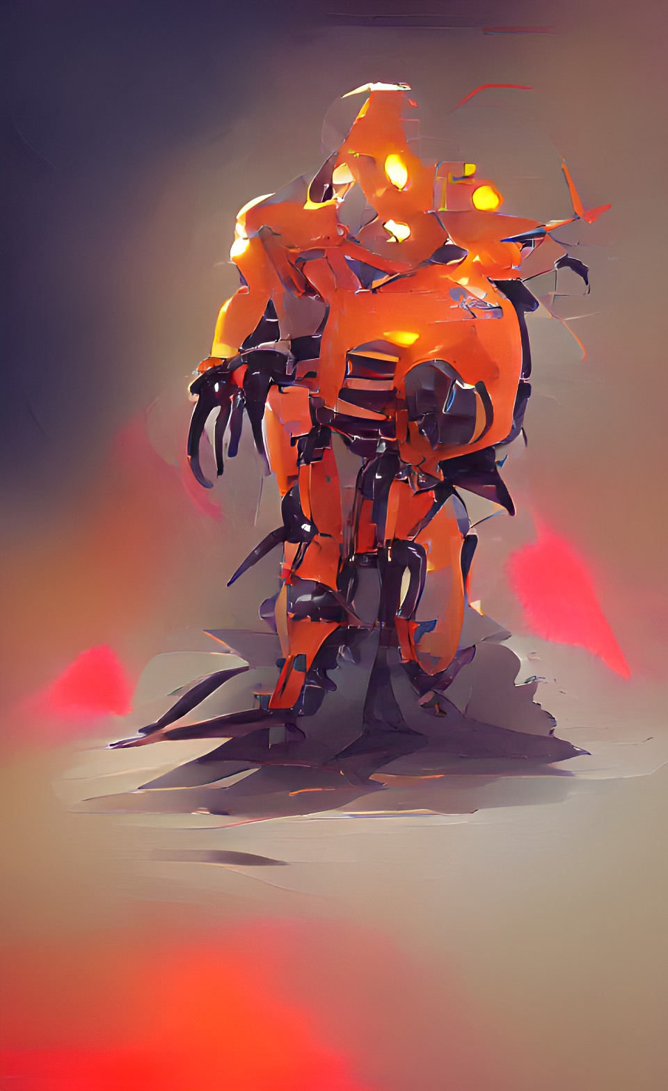 glowing orange robot preview