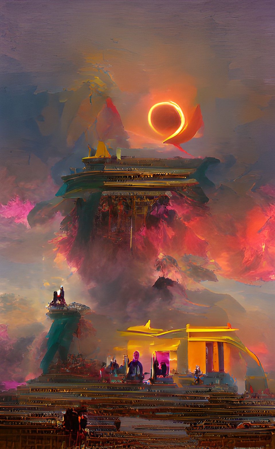 temple of the sun on fire with an eclipse over ot preview