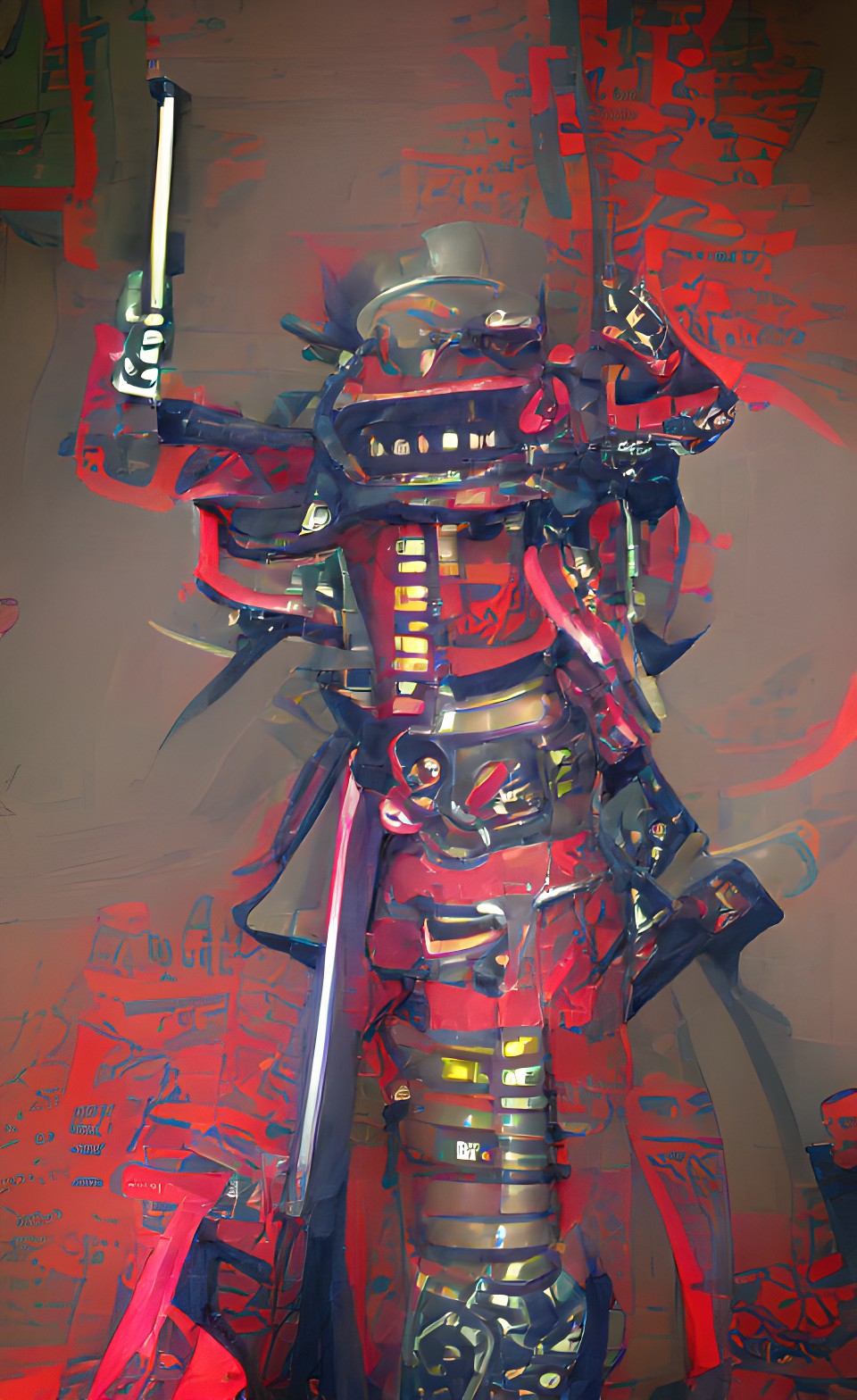 samurai katana mechanical robot preview