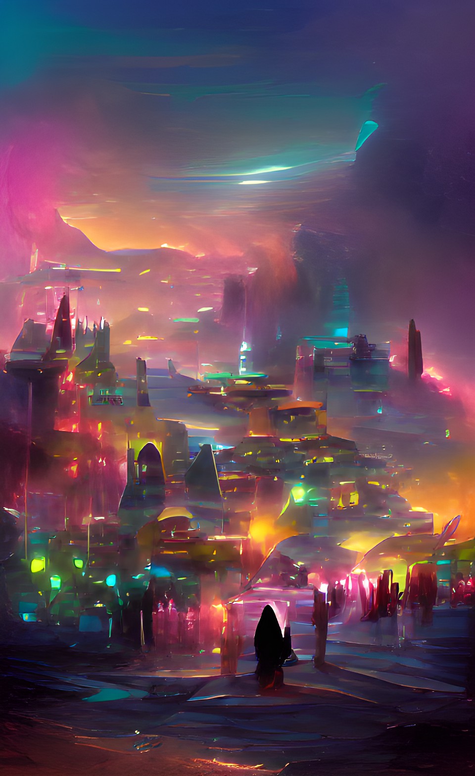 glowing city preview