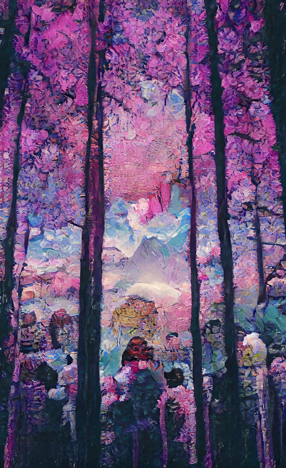 Purple Trees - cotton candy land preview