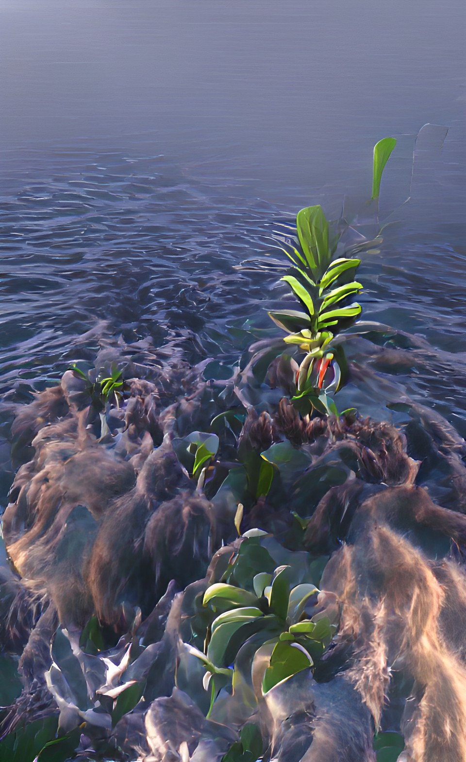 ocean fading into plants preview