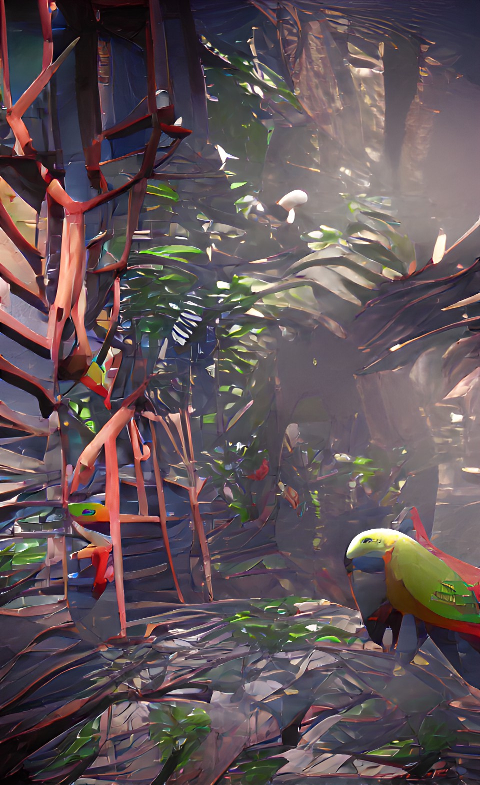 parrot in jungle preview