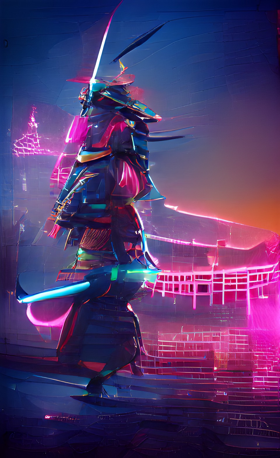 neon samurai preview