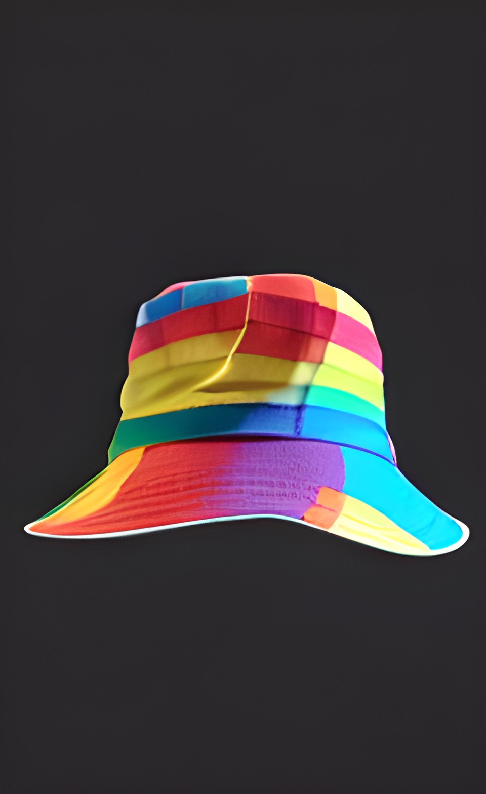 bucket hat with rainbow colors preview