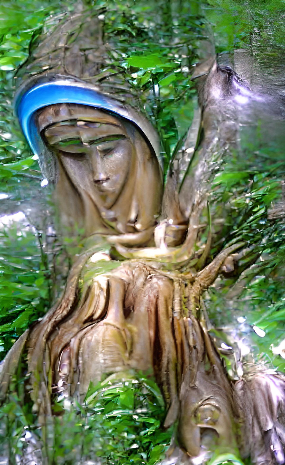 mother mary is mother earth is mother church, the mother tree at the center of the world forest preview