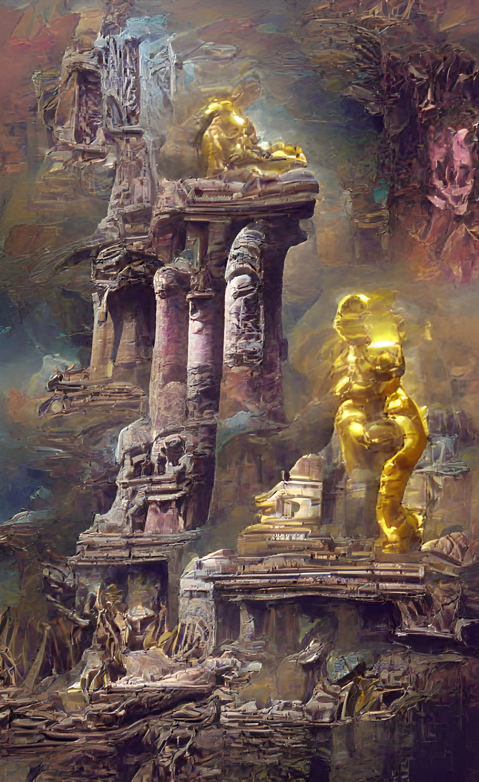 Lost Temple - ancient golden idols in temple ruins preview