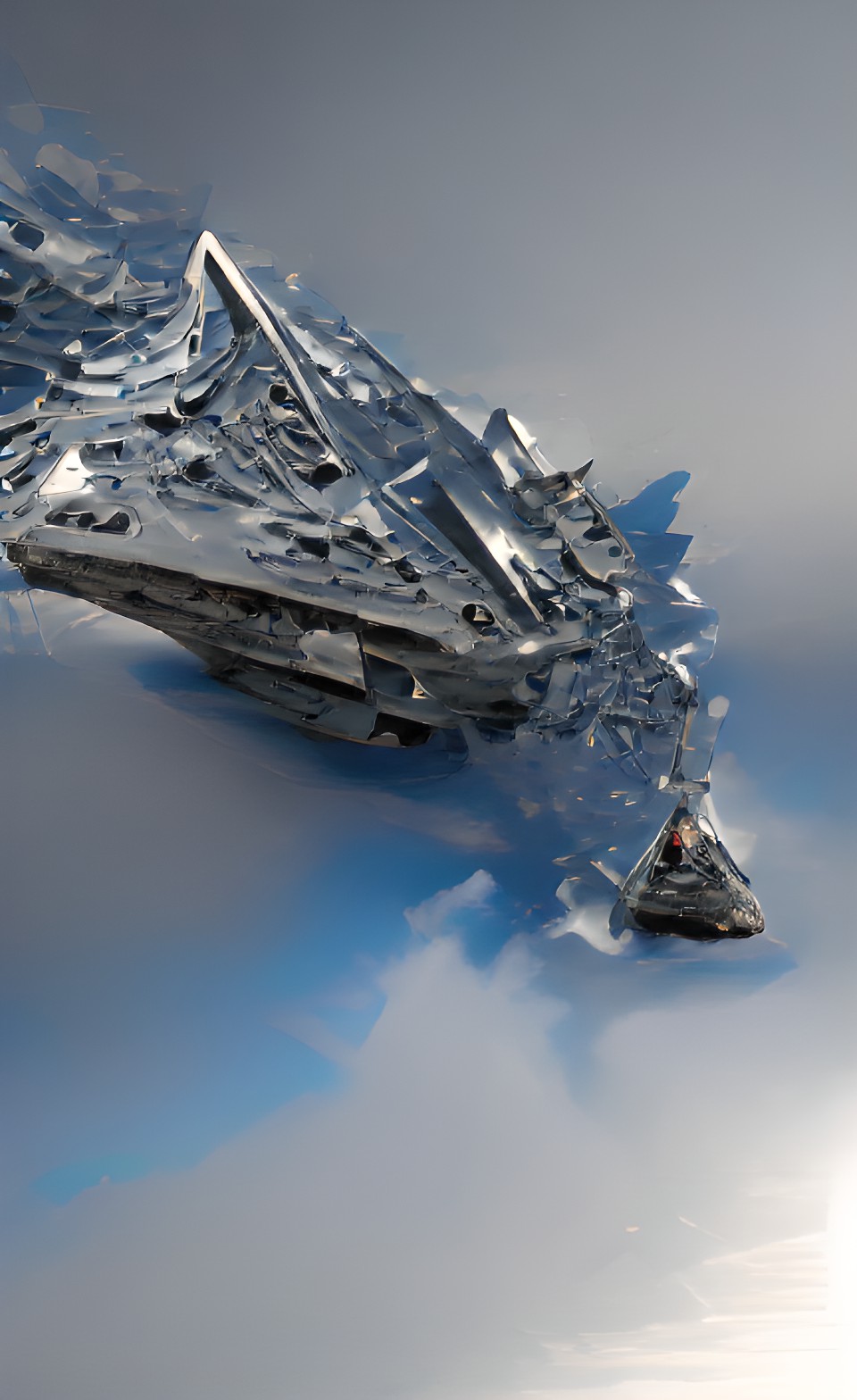 imperial star destroyer of grey metal crashing and burning into ice planet space preview