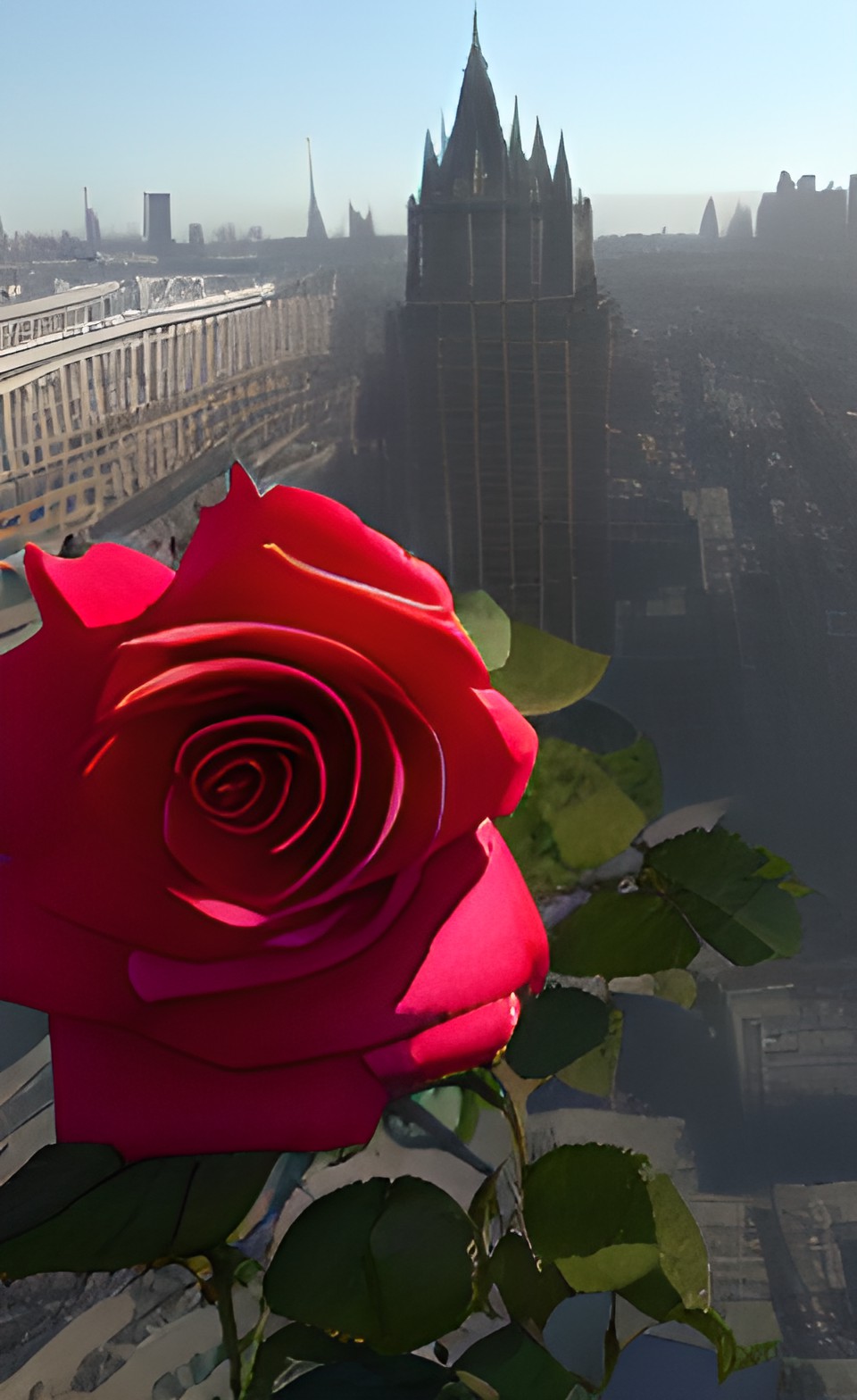 a city shaped like a rose, a rose shaped city preview