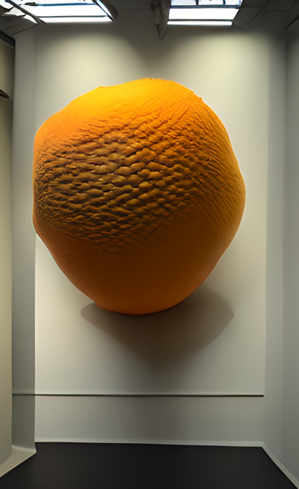 museum exhibit of orange things from nature and art preview